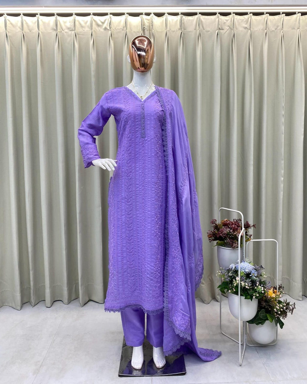 Chinon Embroidered Palazzo Set