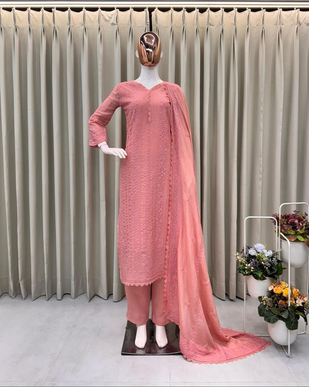 Chinon Embroidered Palazzo Set