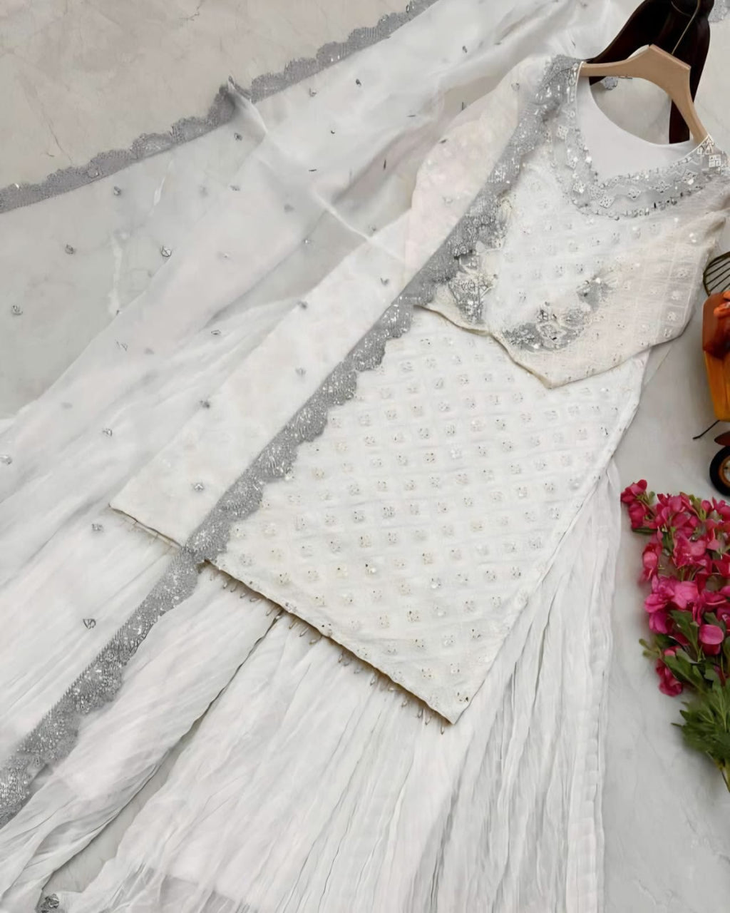 White Mirror Palazzo Set